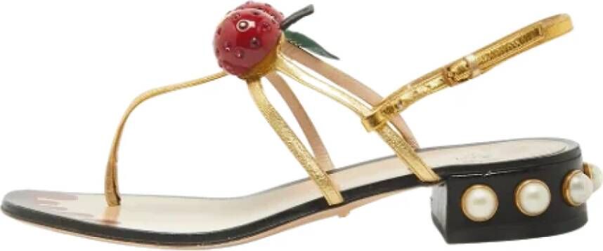 Gucci Vintage Pre-owned Leather sandals Multicolor Dames