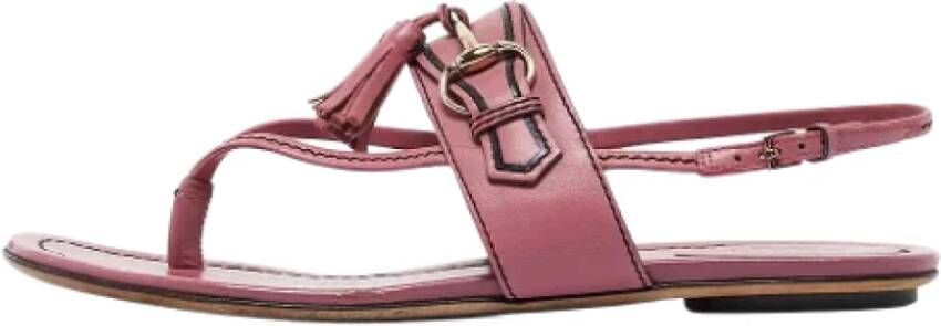 Gucci Vintage Pre-owned Leather sandals Pink Dames