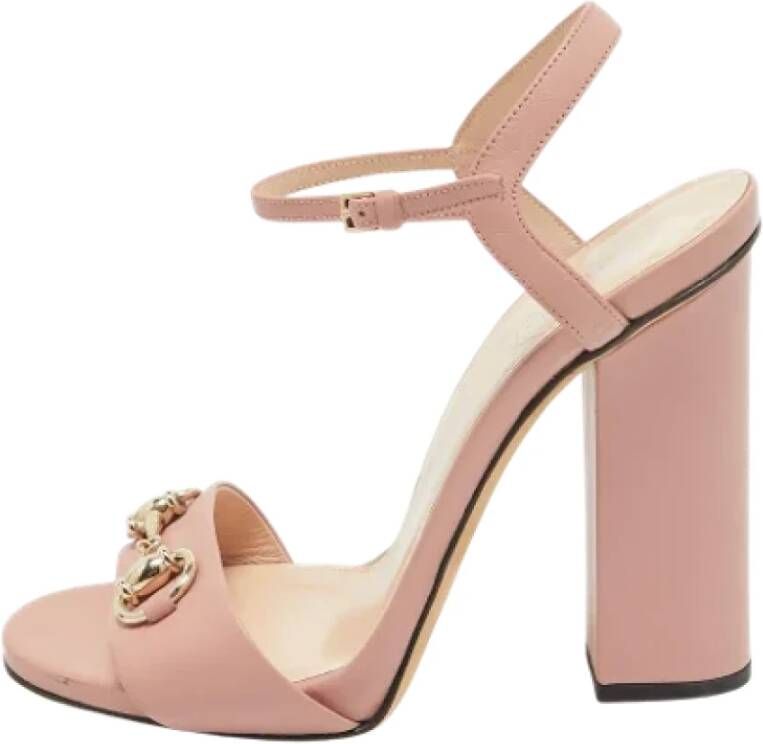 Gucci Vintage Pre-owned Leather sandals Pink Dames