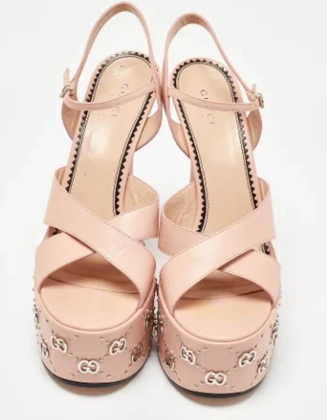 Gucci Vintage Pre-owned Leather sandals Pink Dames