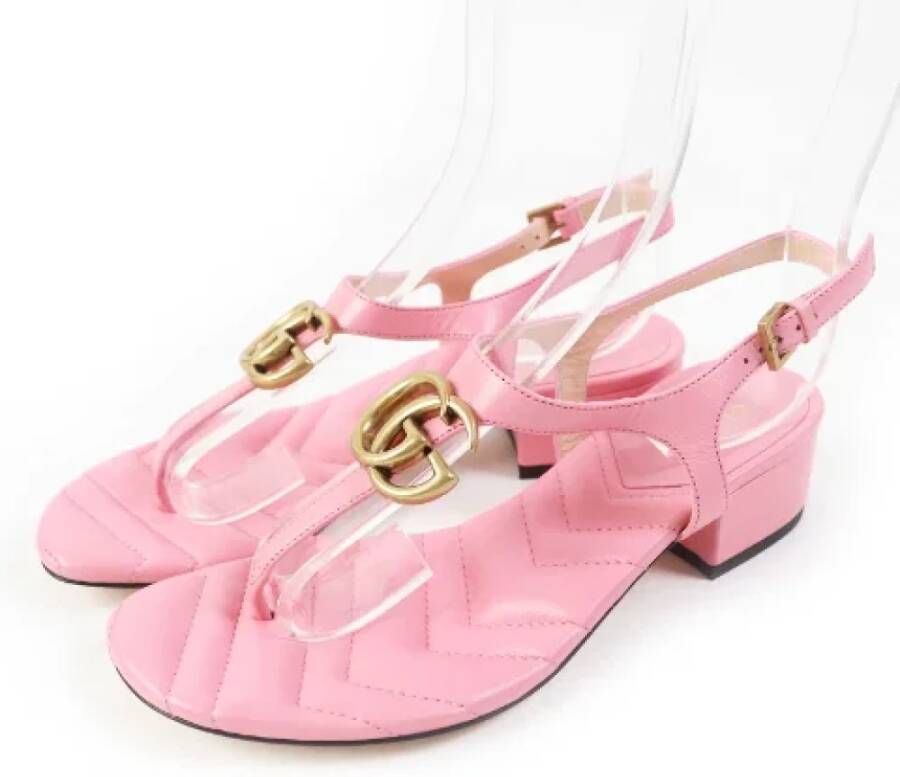 Gucci Vintage Pre-owned Leather sandals Pink Dames