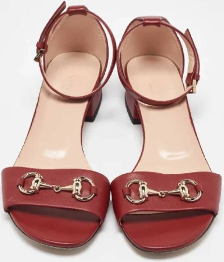 Gucci Vintage Pre-owned Leather sandals Red Dames