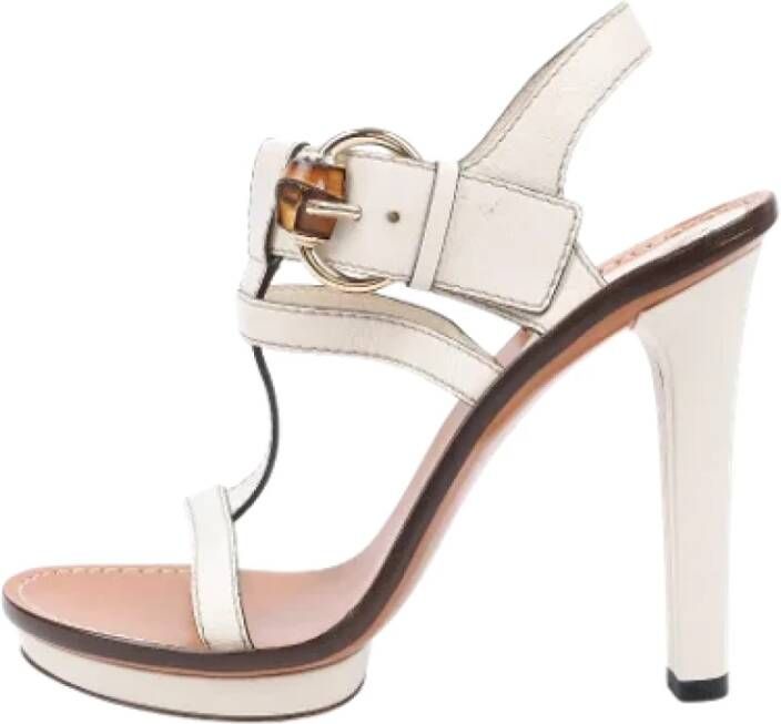 Gucci Vintage Pre-owned Leather sandals White Dames