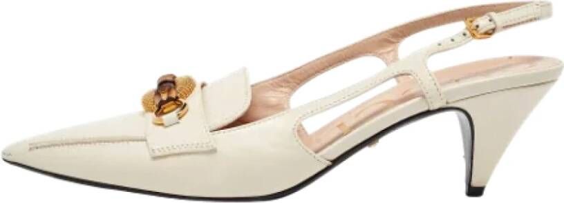 Gucci Vintage Pre-owned Leather sandals White Dames