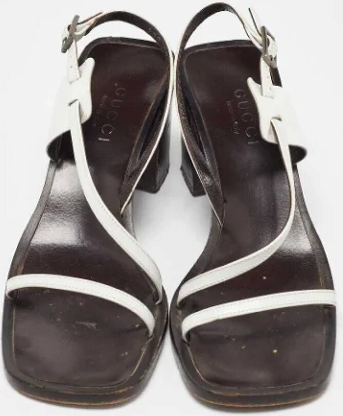 Gucci Vintage Pre-owned Leather sandals White Dames