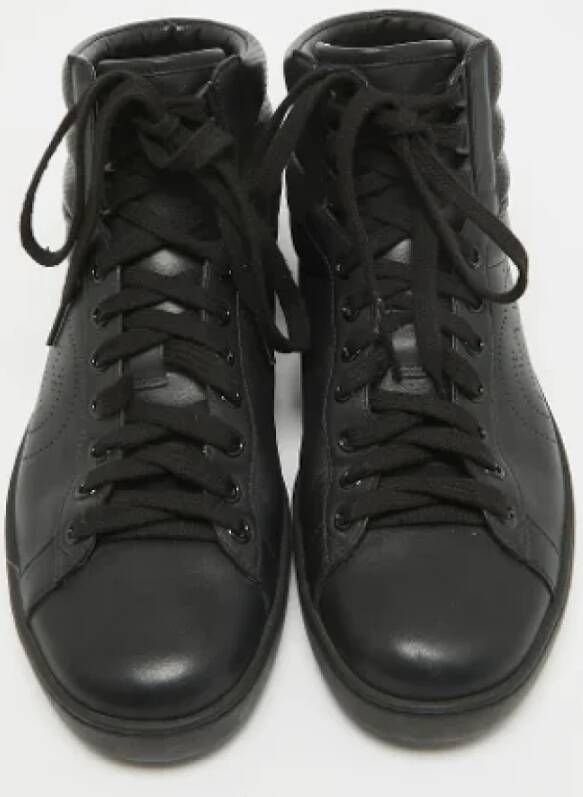 Gucci Vintage Pre-owned Leather sneakers Black Heren