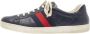 Gucci Vintage Pre-owned Leather sneakers Blue Heren - Thumbnail 1