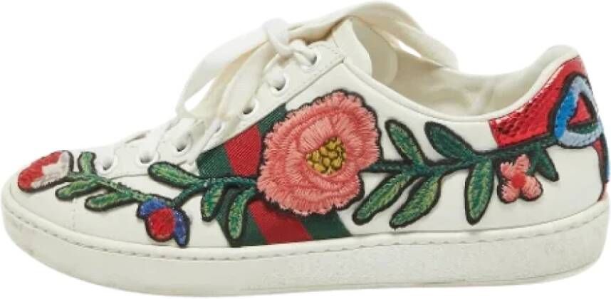 Gucci Vintage Pre-owned Leather sneakers Multicolor Dames