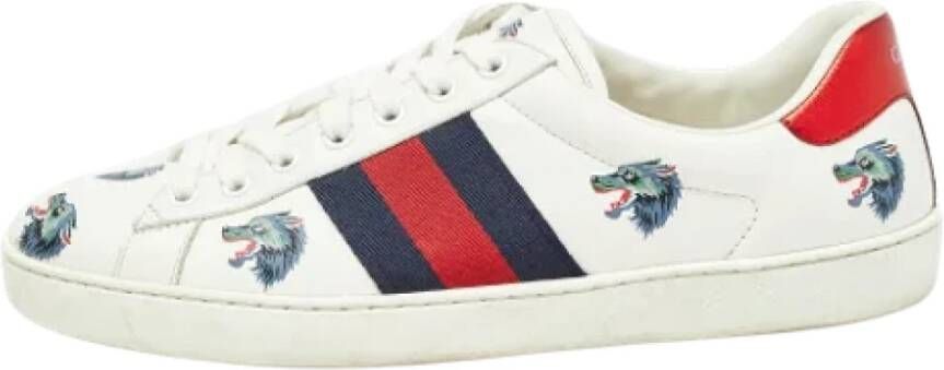 Gucci Vintage Pre-owned Leather sneakers Multicolor Heren