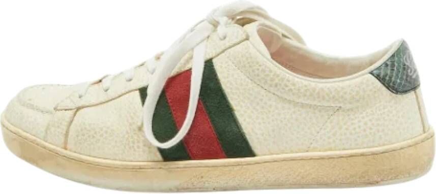 Gucci Vintage Pre-owned Leather sneakers Multicolor Heren