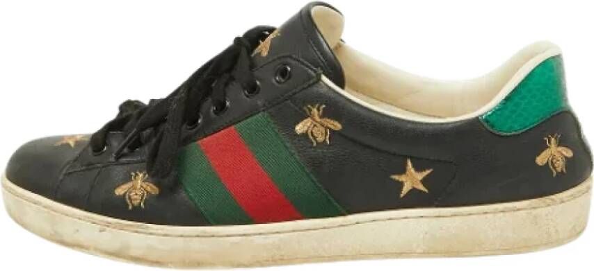 Gucci Vintage Pre-owned Leather sneakers Multicolor Heren