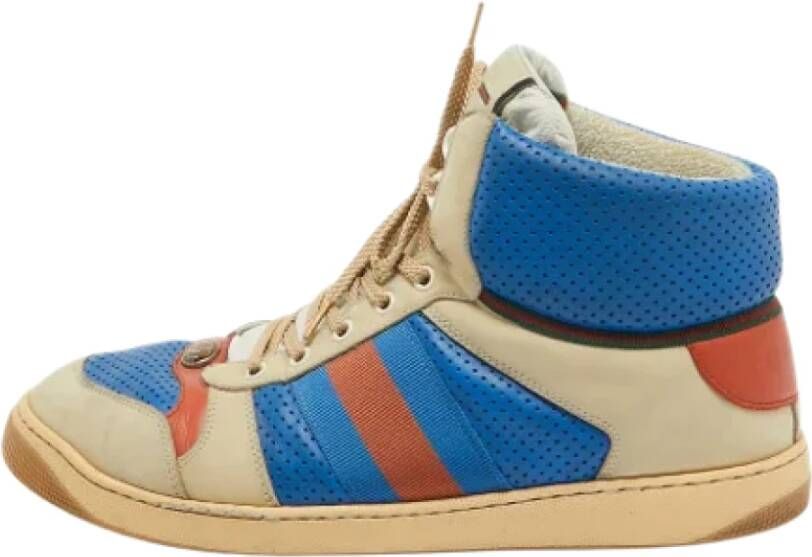 Gucci Vintage Pre-owned Leather sneakers Multicolor Heren