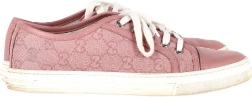 Gucci Vintage Pre-owned Leather sneakers Pink Dames