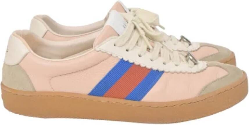 Gucci Vintage Pre-owned Leather sneakers Pink Dames