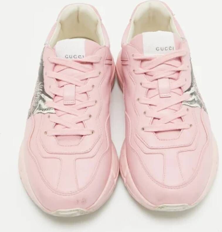 Gucci Vintage Pre-owned Leather sneakers Pink Dames