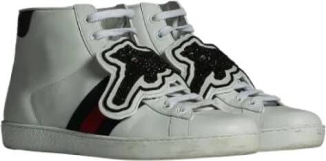 Gucci Vintage Pre-owned Leather sneakers White Dames