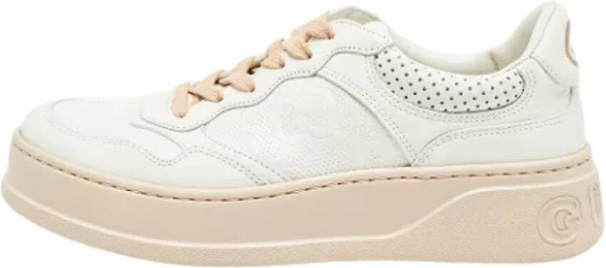 Gucci Vintage Pre-owned Leather sneakers White Dames