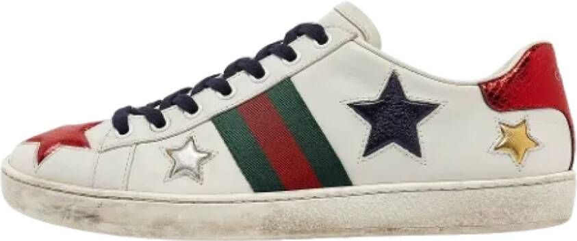 Gucci Vintage Pre-owned Leather sneakers White Dames