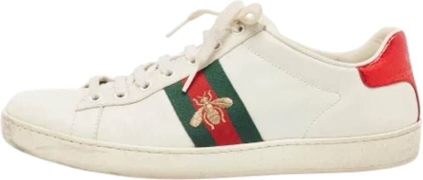 Gucci Vintage Pre-owned Leather sneakers White Dames