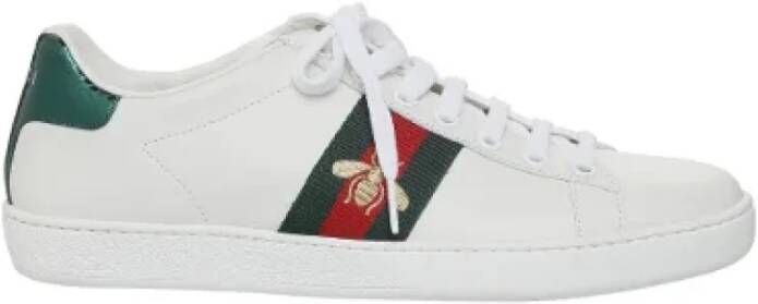 Gucci Vintage Pre-owned Leather sneakers White Dames