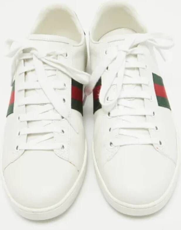 Gucci Vintage Pre-owned Leather sneakers White Dames