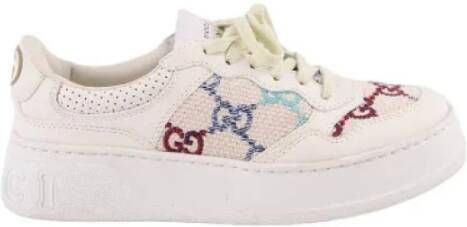 Gucci Vintage Pre-owned Leather sneakers White Dames