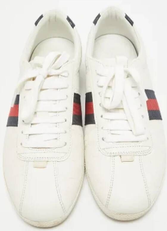 Gucci Vintage Pre-owned Leather sneakers White Dames