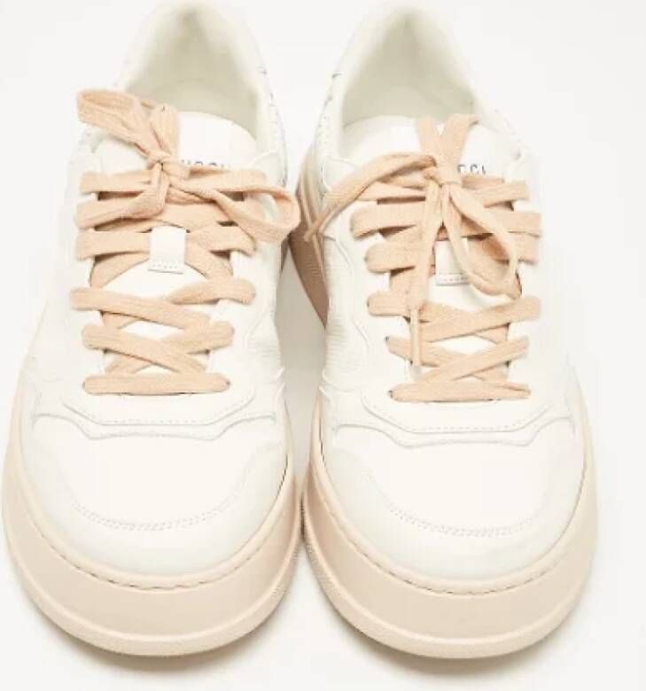 Gucci Vintage Pre-owned Leather sneakers White Dames