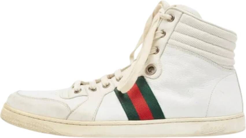 Gucci Vintage Pre-owned Leather sneakers White Heren