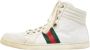Gucci Vintage Pre-owned Leather sneakers White Heren - Thumbnail 1
