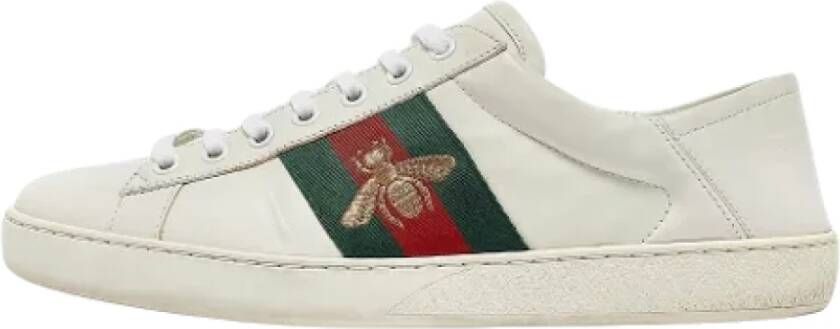 Gucci Vintage Pre-owned Leather sneakers White Heren