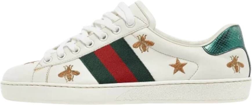 Gucci Vintage Pre-owned Leather sneakers White Heren