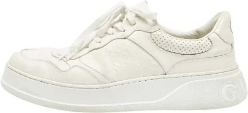 Gucci Vintage Pre-owned Leather sneakers White Heren