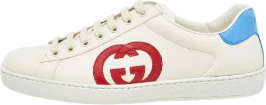 Gucci Vintage Pre-owned Leather sneakers White Heren