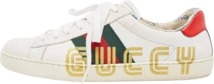 Gucci Vintage Pre-owned Leather sneakers White Heren