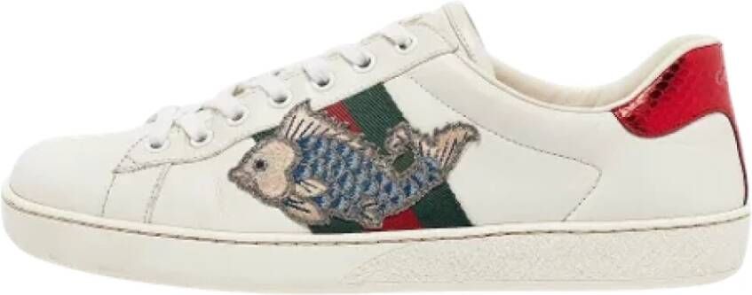 Gucci Vintage Pre-owned Leather sneakers White Heren