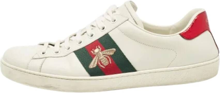 Gucci Vintage Pre-owned Leather sneakers White Heren