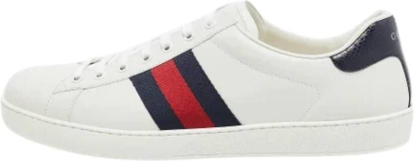 Gucci Vintage Pre-owned Leather sneakers White Heren