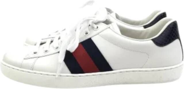 Gucci Vintage Pre-owned Leather sneakers White Heren