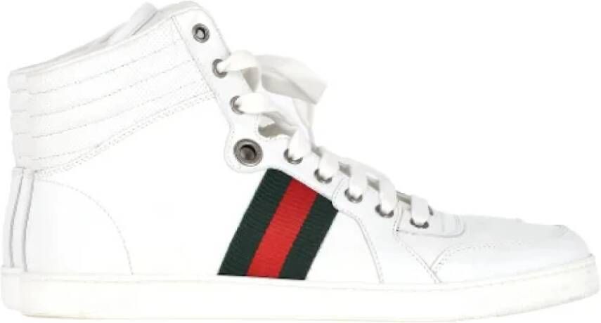 Gucci Vintage Pre-owned Leather sneakers White Heren