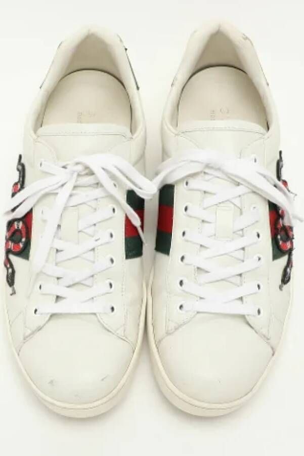 Gucci Vintage Pre-owned Leather sneakers White Heren