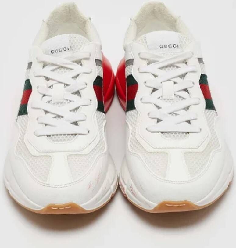 Gucci Vintage Pre-owned Leather sneakers White Heren