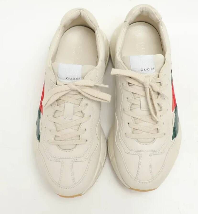 Gucci Vintage Pre-owned Leather sneakers White Heren