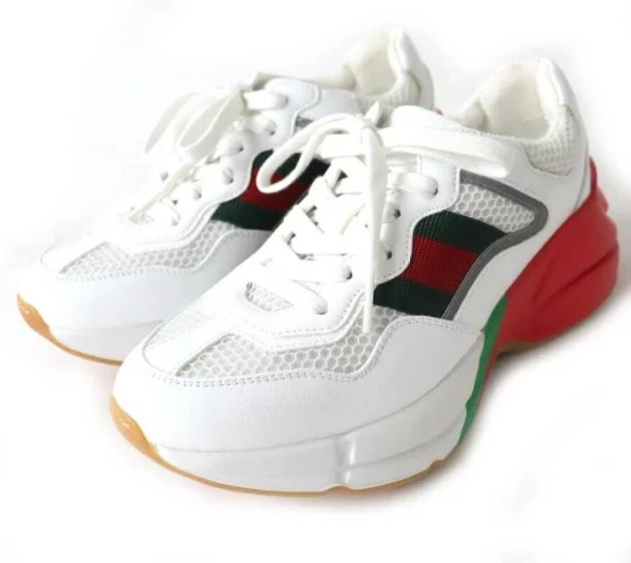 Gucci Vintage Pre-owned Leather sneakers White Heren