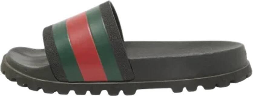 Gucci Vintage Pre-owned Rubber sandals Black Heren