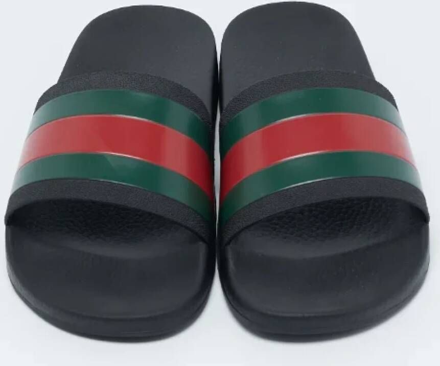 Gucci Vintage Pre-owned Rubber sandals Black Heren