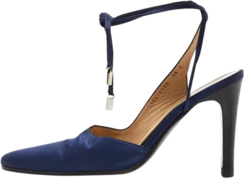 Gucci Vintage Pre-owned Satin heels Blue Dames