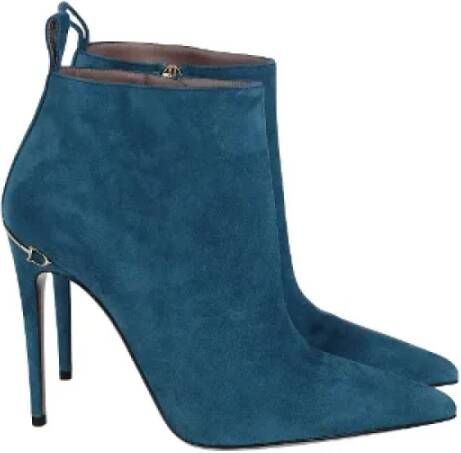 Gucci Vintage Pre-owned Suede boots Blue Dames