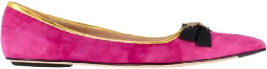 Gucci Vintage Pre-owned Suede flats Pink Dames