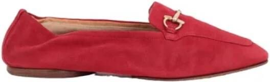 Gucci Vintage Pre-owned Suede flats Red Dames